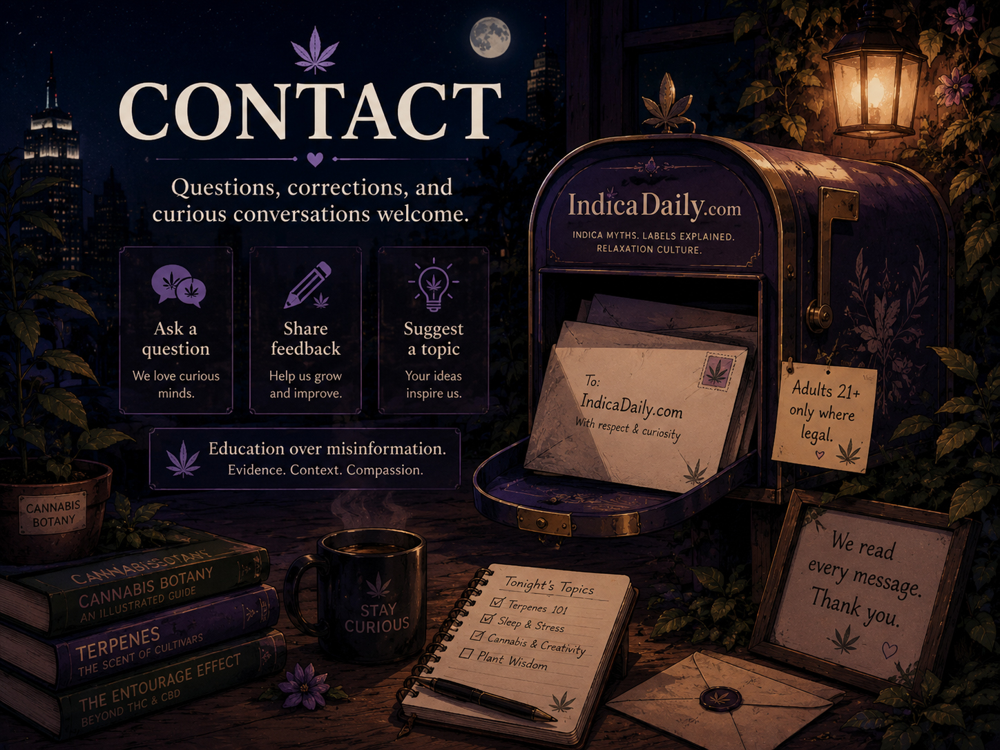 IndicaDaily contact mailbox scene.
