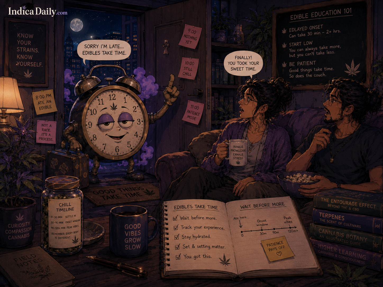 Edible Clock arriving late.