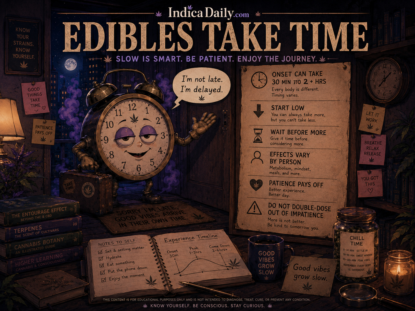 Edible Clock warning poster.